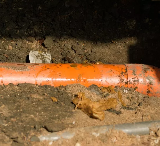 Reading Plumbing uncovers a pipe for excavation services